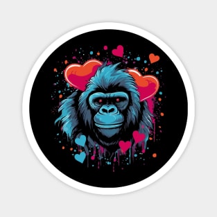 Gorilla Valentine Day Magnet